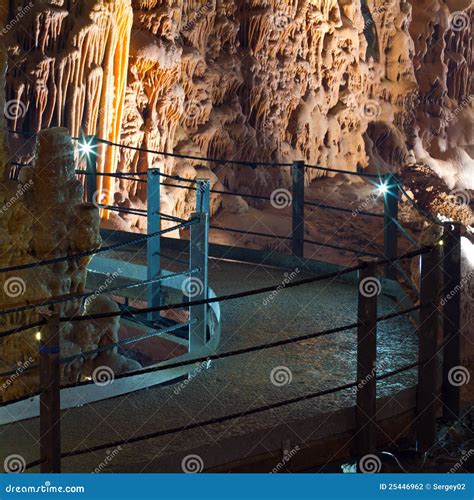 Stalactite Stalagmite Cavern Stock Photo Image Of Cave Dark 25446962