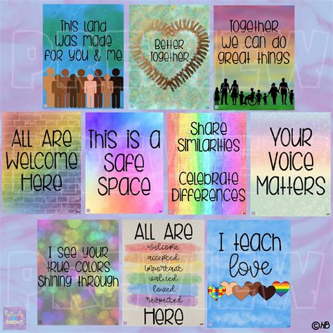 Colorful Inclusive Classroom Posters Inclusion Classroom Classroom