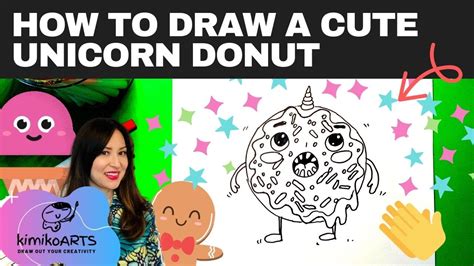 How To Draw A Unicorn Donut Step By Step Video Instruction Lesson