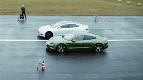 Tesla Model S P100d Vs Porsche Taycan Turbo S At The Strip