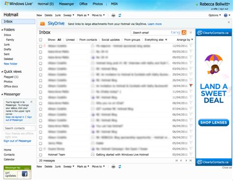 Hotmail Inbox Homepage