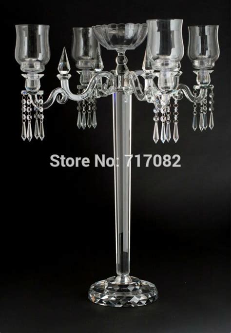 Free Shipping 86cm Height Crystal Candelabra Centerpieces Wholesale