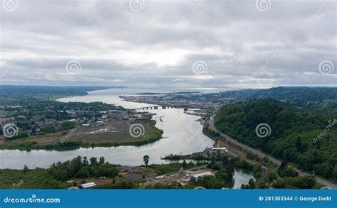 Aerial View Of Aberdeen Washington In June Of 2023 Stock Photo Image