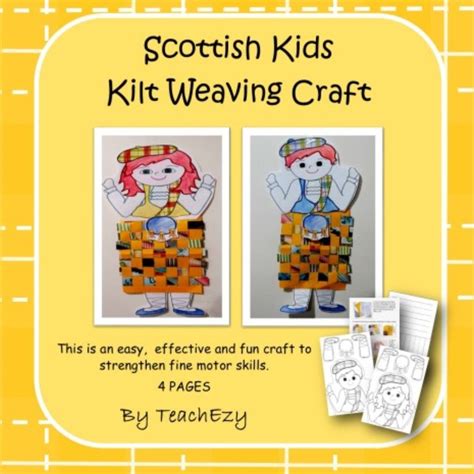 Free Teaching Resource Scottish Kids Kilt Weaving Craft By Teachezy Is