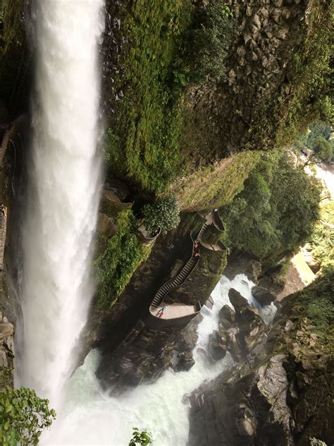 Pailon Del Diablo Baños Ecuador Waterfall Outdoor Outdoors