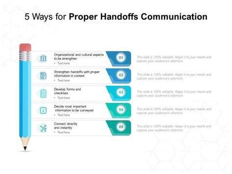 5 Ways For Proper Handoffs Communication Powerpoint Presentation