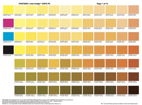Pantone Bridge Color Chart — Csi