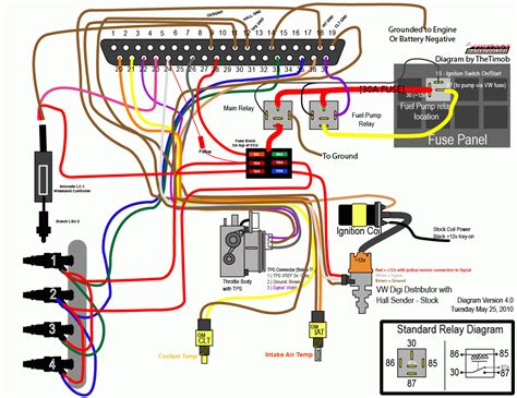 Coil induction & wiring diagrams. Megasquirt Engine Wiring | Timbo's VW Technotes