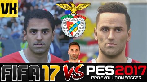 Fifa 17 Vs Pes 2017 Vs Real Life Benfica Player Faces Comparison Jonas
