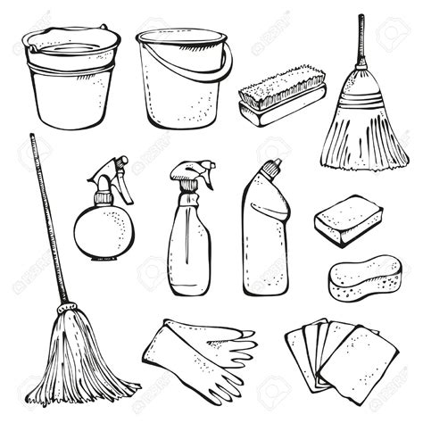 Cleaning Tools Coloring Coloring Pages