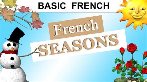 The Seasons In French Les Saisons En Français Las Estaciones En
