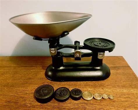 Thomas Plant Birmingham Black Cast Iron Vintage Kitchen Scales With