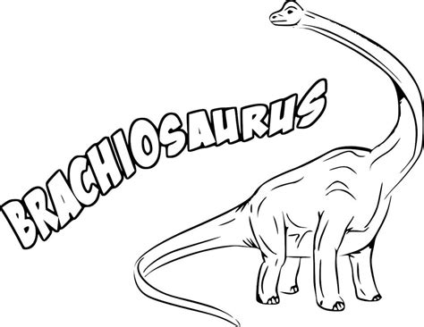 Coloriage Brachiosaure Gratuit à Imprimer