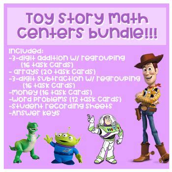 Toy Story Math Task Cards Bundle 2nd 3rd Grade Math Task Cards