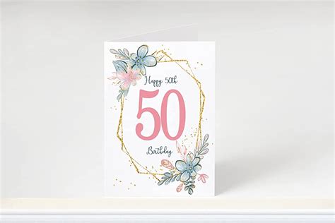 50th Birthday Card For Women 50 And Fabulous Card Happy 50th Birthday