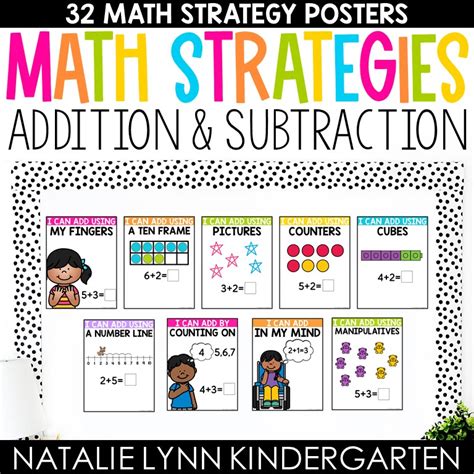 Addition And Subtraction Math Strategies Posters