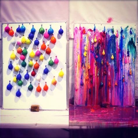 I Wanna Do This Balloon Painting Crafts Canvas Projects
