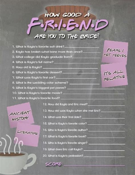 The best shoe game questions a simplified life wedding games for guests wedding games questions wedding reception games. FRIENDS TV Show Trivia Bridal Shower Game Printable, How ...
