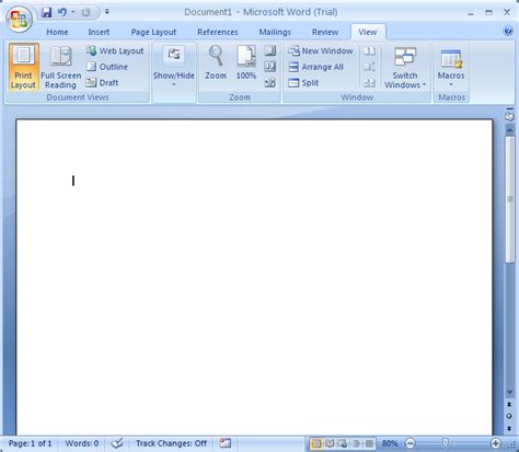 Word 2007 View Modes Document View Editing Microsoft Office Word
