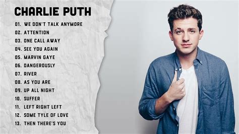 Charlie Puth Greatest Hits Playlist Best Songs Of Charlie Puth 2021