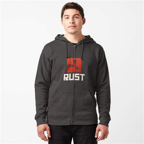 Rust Zipped Hoodie For Sale By Kijkopdeklok Redbubble