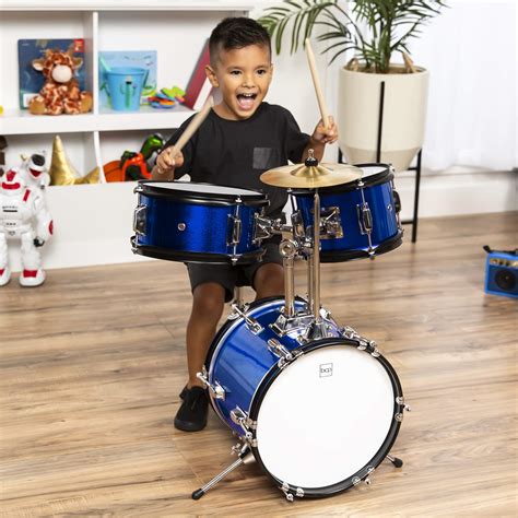 Best Choice Products 3 Piece Kids Beginner Drum Set With Cushioned