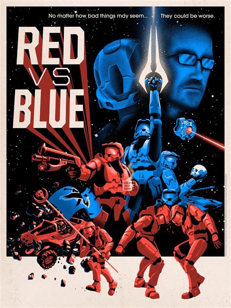 Red Vs Blue Halo Poster Red Vs Blue Hd Wallpaper Wallpaper Flare