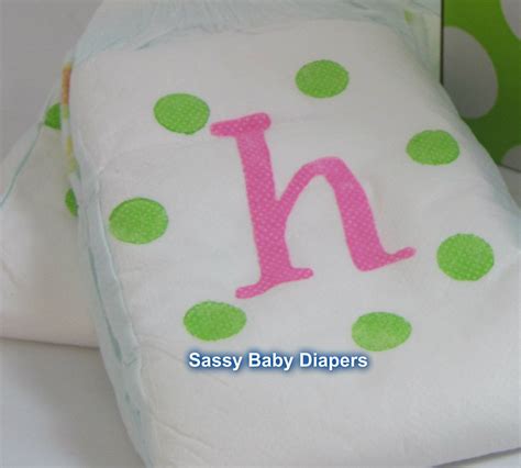 Personalized Monogrammed Disposable Diapers For Her Great Babyshower