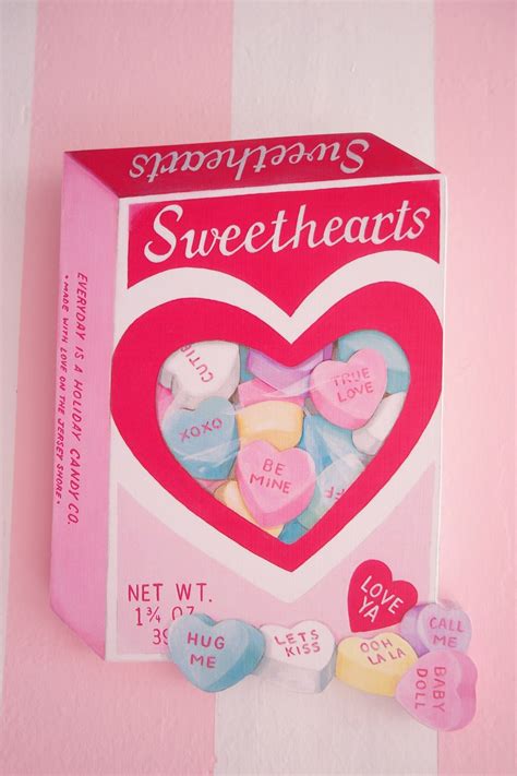 Striped Wall Pink With Sweethearts Candy Box Amelie Mews Cocina Sweetheart Candy Valentine