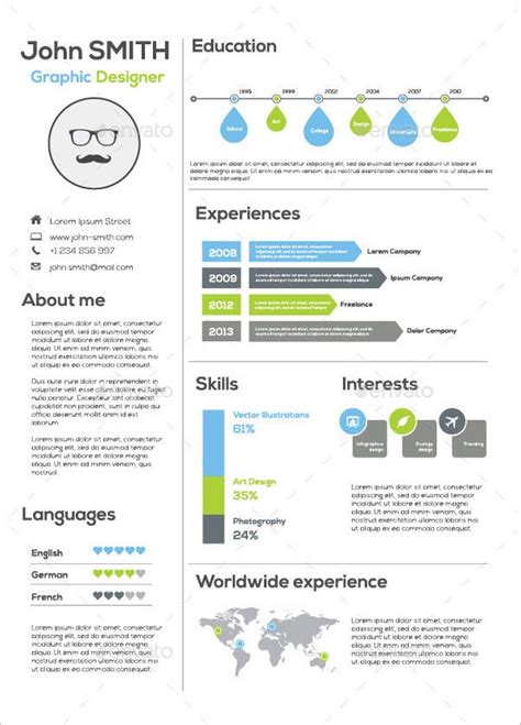 infographic resume templates  sample