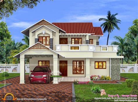 Images Of Beautiful Houses In Kerala Villa Beautiful Elevation 2000 Sq