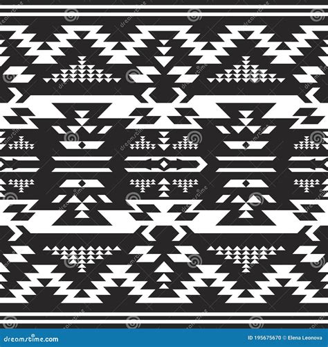 Tribal Print Aztec Navajo Seamless Pattern Stock Vector