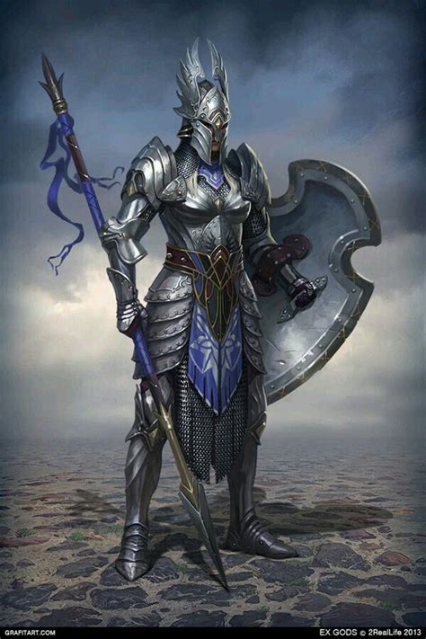 F High Elf Paladin Plate Shield Helm Lance Fantasy Armor High Fantasy