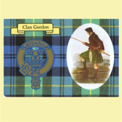 Gordon Clan Crest Tartan History Gordon Clan Badge Postcard For