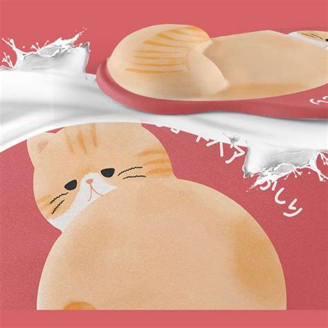Cute 3d Pussy Cat Ergonomic Silicone Mouse Pad Peachymart