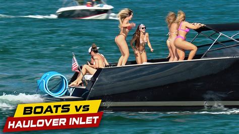 Girls Are Going Crazy At Haulover Boats Vs Haulover Inlet Youtube