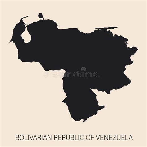 Highly Detailed Venezuela Map Stock Vector Illustration Of Ocean