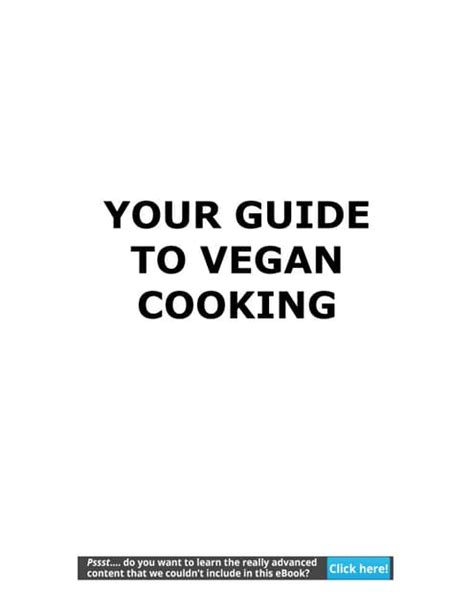 Your Guide To Vegan Cooking Pdf
