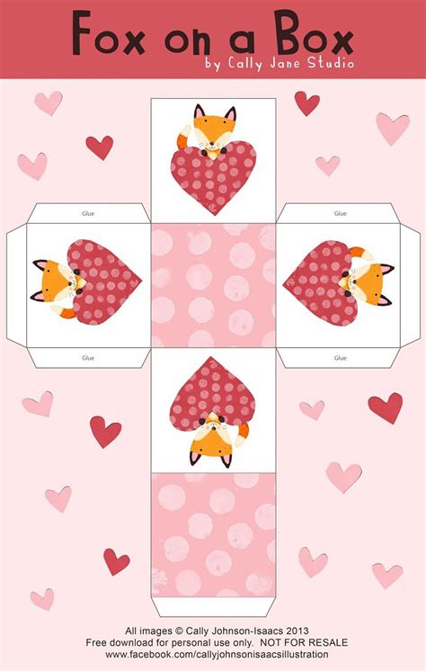 Free Printable Valentine Box Template Printable Templates