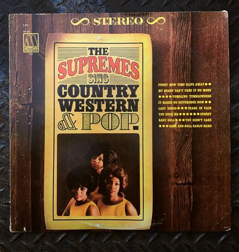 The Supremes Sing Country Western And Pop Vinyl Record Album Etsy