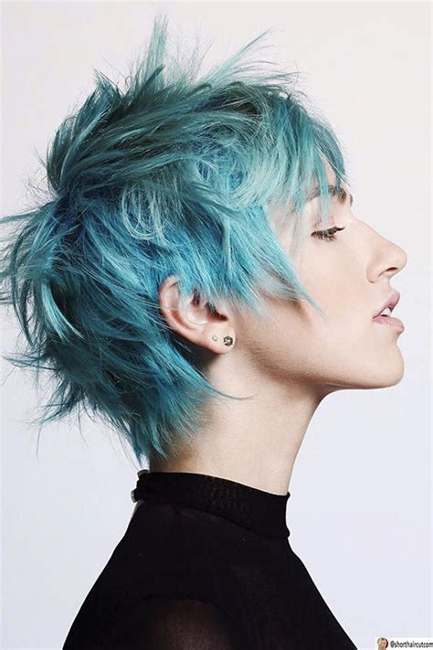20 Short Blue Hair Style Picturesthat Youll Love Trendy Short