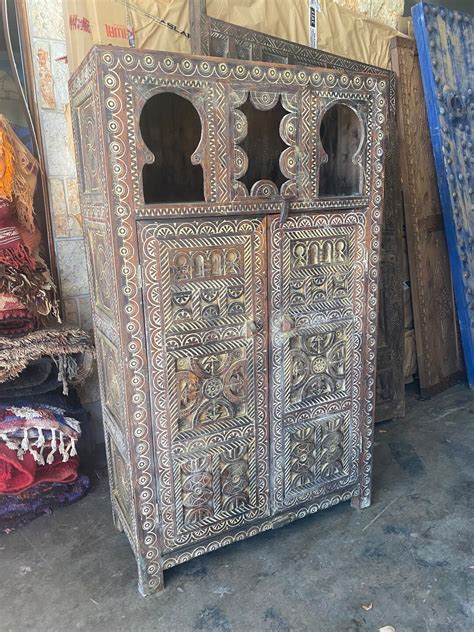 Vintage Touareg African Kitchen Cabinet Moroccan Armoire Etsy