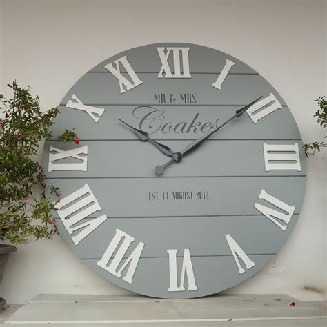 2830 Personalized Wall Clock Large Wall Clock Etsy