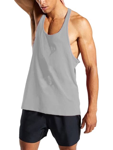Avamo Mens Moisture Wicking Running Tank Top Dry Fit Y Back Athletic