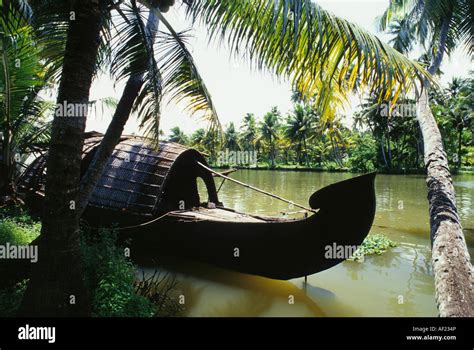 Rice Boat Backwaters Kerala Stock Photo Alamy