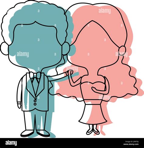 cute cartoon wedding couple holding hand stock vector image and art alamy
