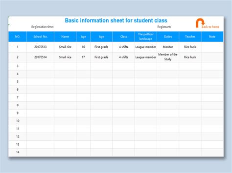 Excel Of School Student Roster Curriculumxlsx Wps Free Templates