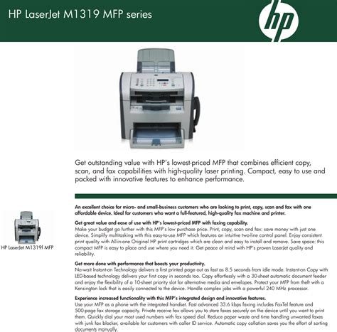 Additionally, you can choose operating system to see the drivers that will be compatible with your os. Hp Laserjet M1319F Mfp Driver Download Free : Hp M1319f Laserjet Mfp B W Laser Support And ...