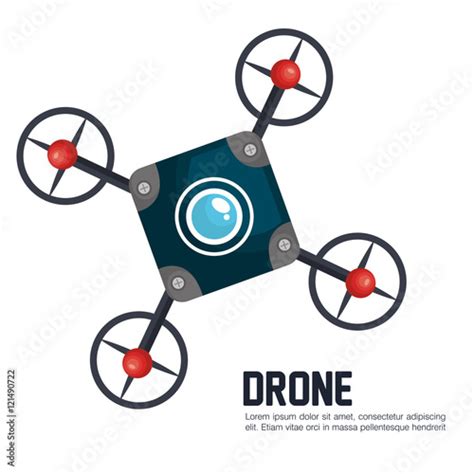 Cartoon Drone Graphic Isolated Vector Illustration Eps 10 Stock Vector