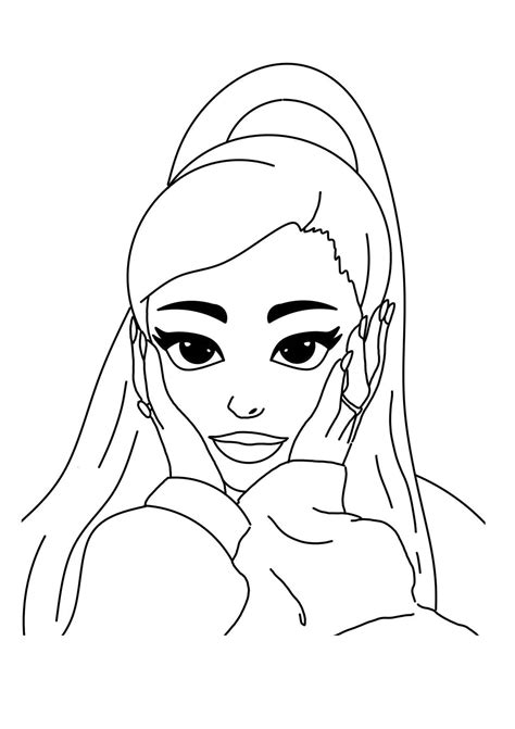 Top Ariana Grande Coloring Pages For Kids Gbcoloring